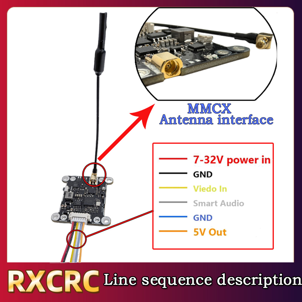 Módulo RXCRC 5.8G 48CH 1.6W VT - Drone Frame avaliação e preço