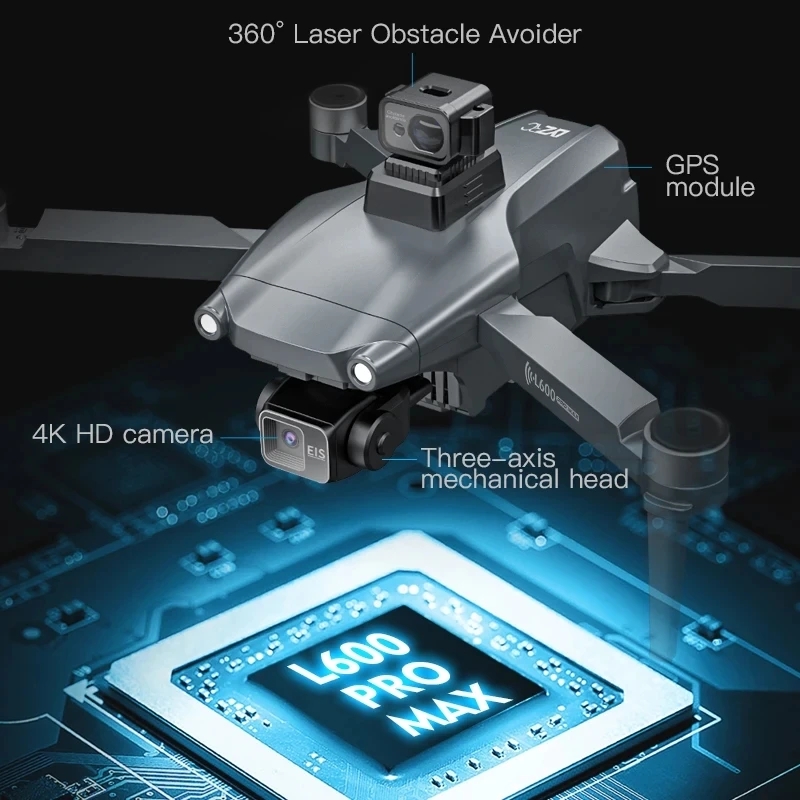L600 pro max gps drone profiss - Drone Gimbal avaliação e preço